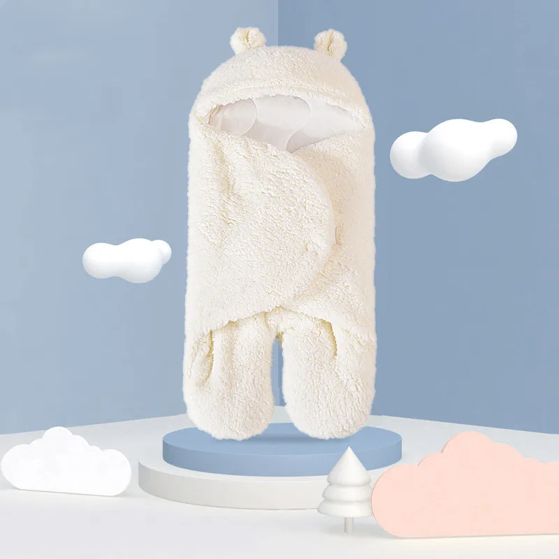 

Детский спальный мешок осень-зима утолщенный бархат ягненка детский спальный мешок с разрезами для ног защита живота противоударный