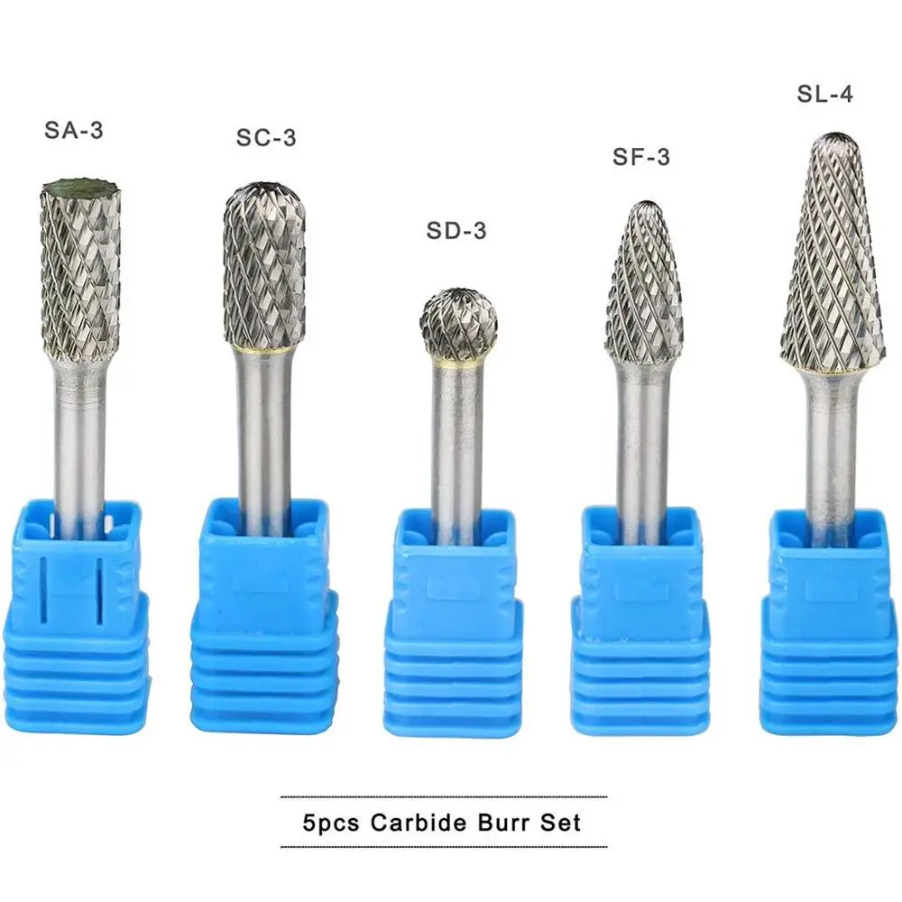 Набор насадок из карбида вольфрама с хвостовиком 1/4 дюйма (6 35 мм) 5 шт. |