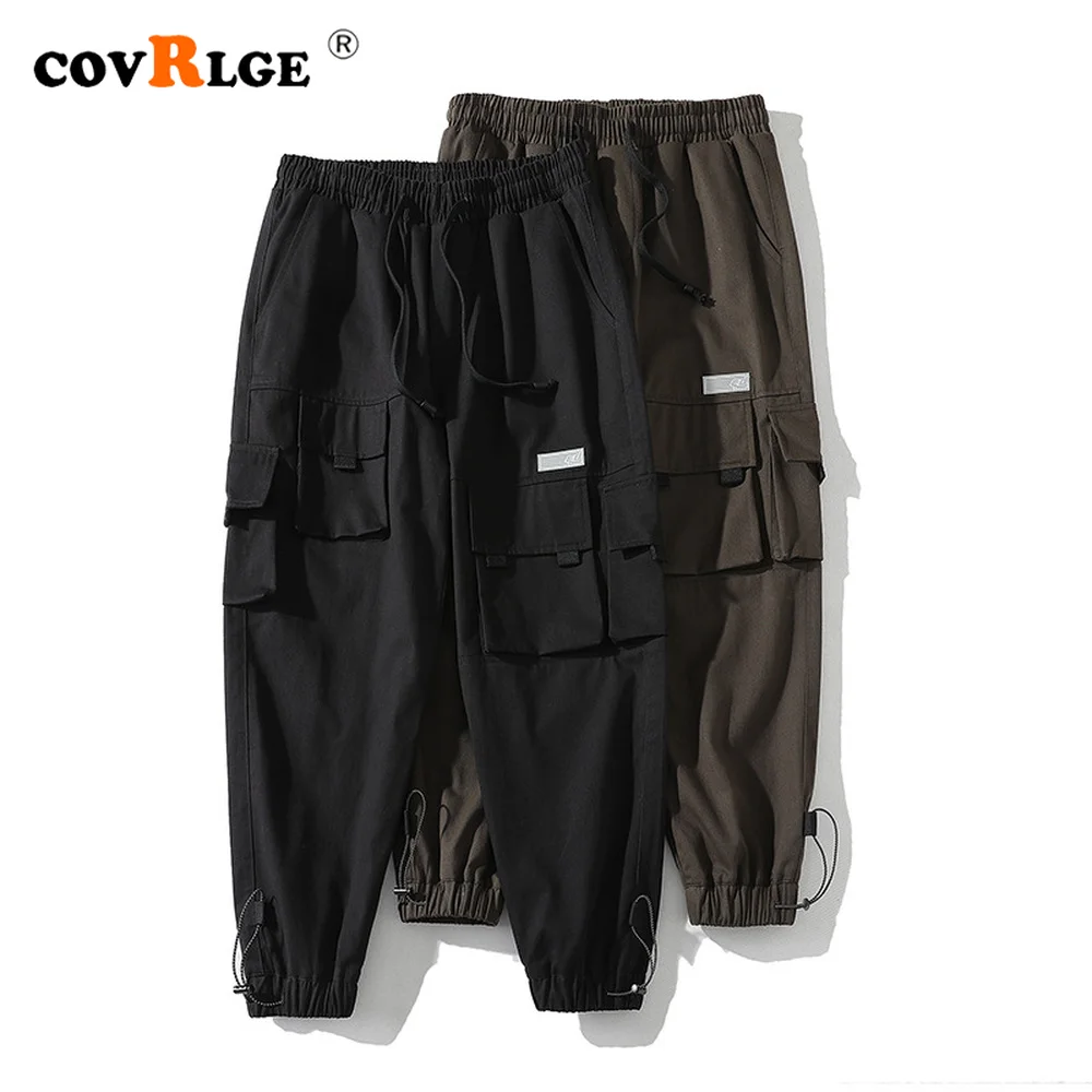 

Covrlge Men's Pants Spring Autumn New Ins Trend Loose Korean Casual Multi-pocket Decorative Guard Pants Men Streetwear MKX113