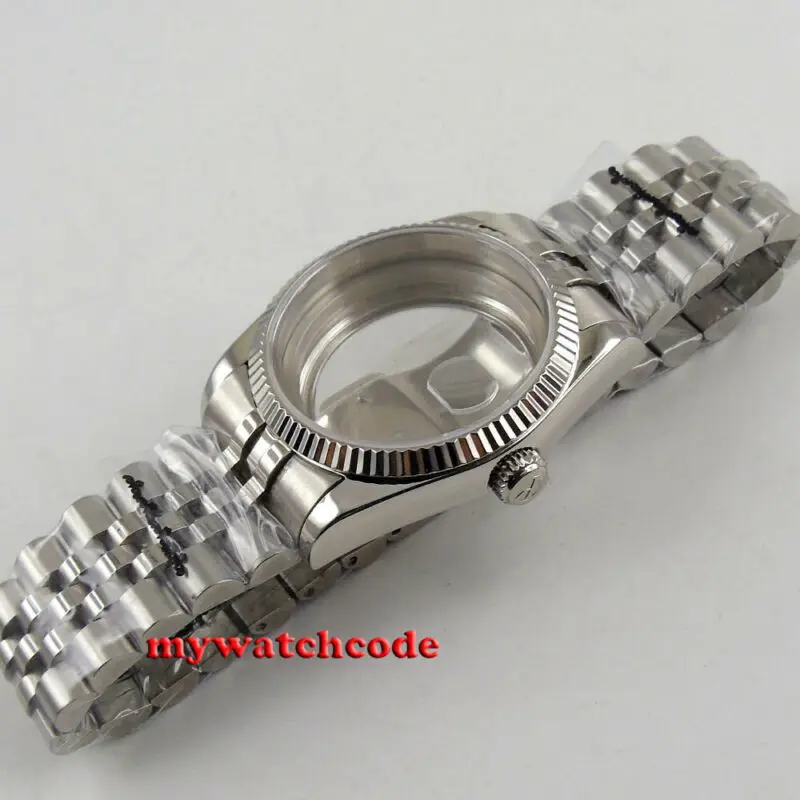 36 мм PARNIS 316L нержавеющая сталь сапфировое стекло ремешок подходит для движения 2824