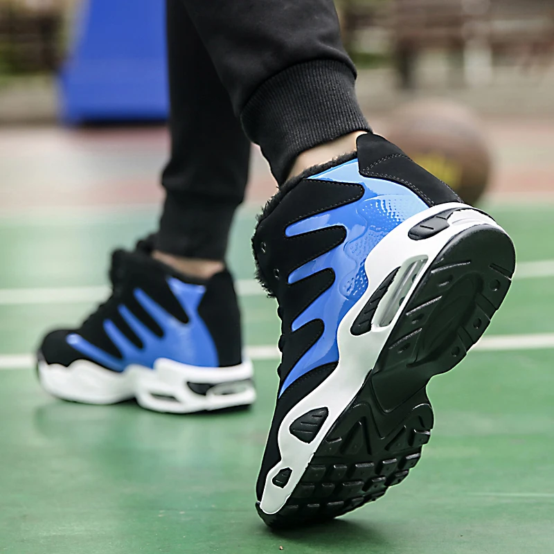 Новые мужские зимние баскетбольные кроссовки с высоким берцем для мужчин на