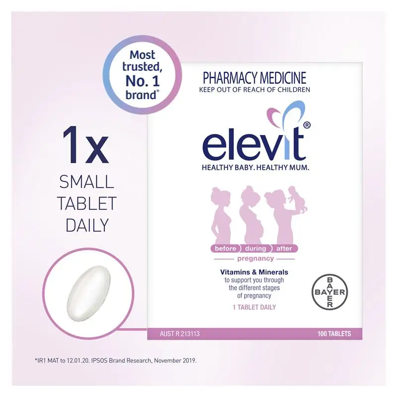 

Australia Elevit Pregnancy Multivitamin for Women Trying to Conceive Pregnant Breastfeeding Support Baby's Healthy Development