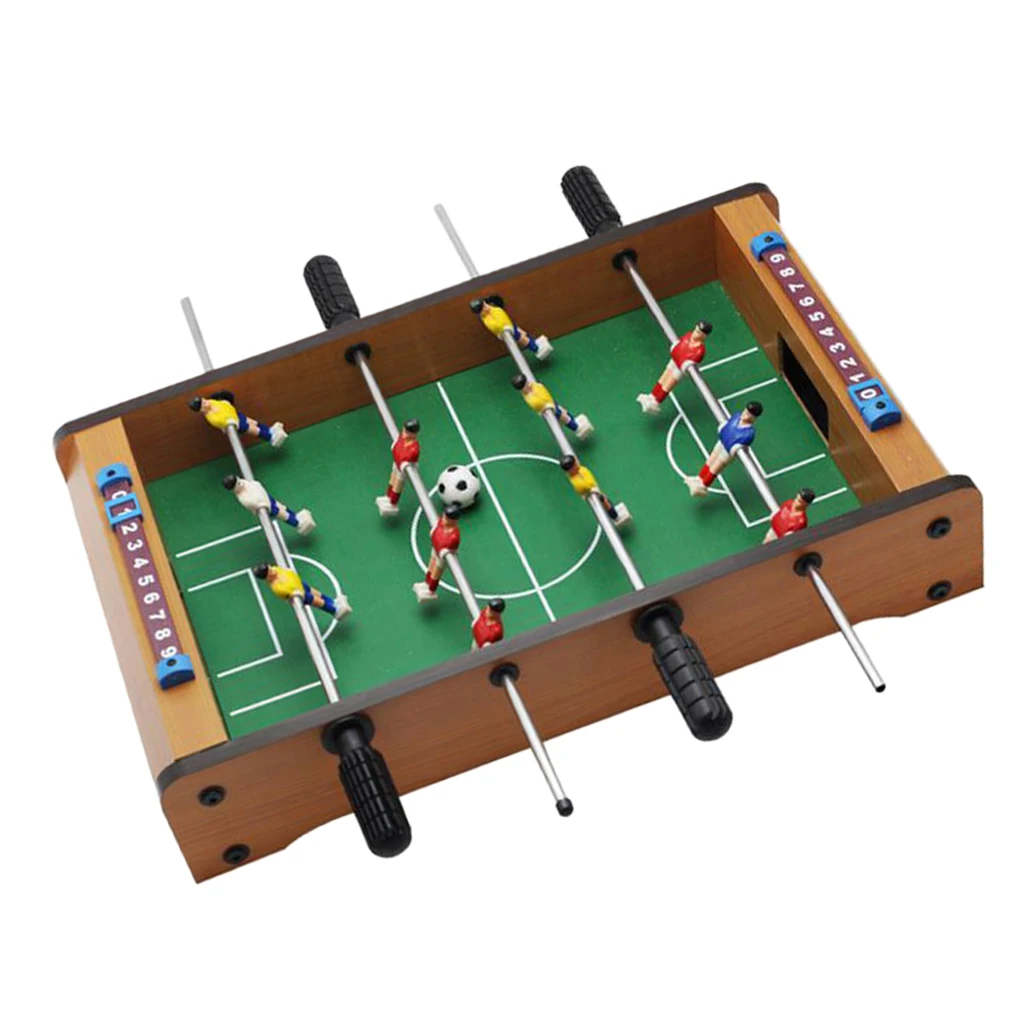 

Mini Tabletop Foosball Table-Portable Table Football Soccer Game Set w/ 2 Balls Score Keeper for Adults Kids