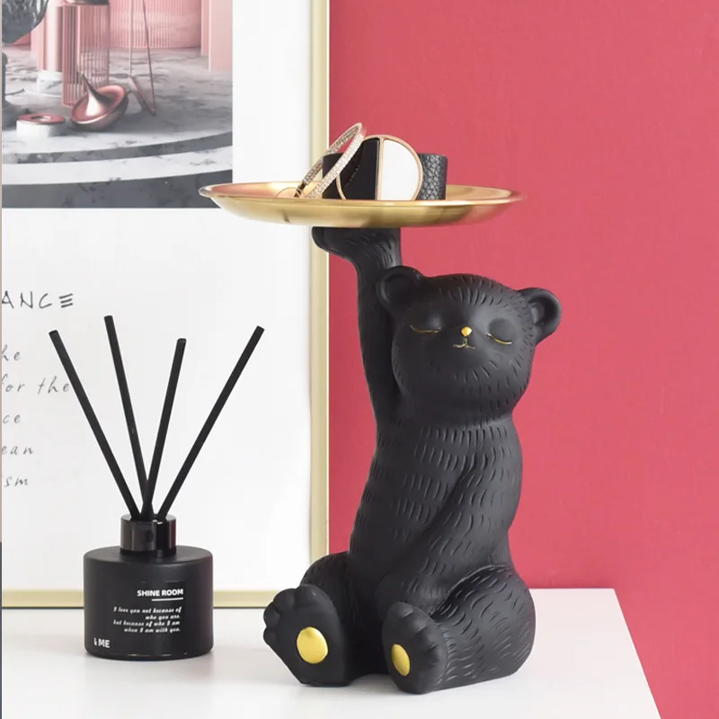 Домашний декор медведь стойка для хранения украшений украшения дома предметы