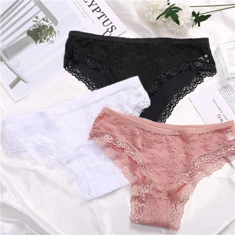 Сексуальные кружевные трусики женское хлопковое нижнее белье милые с цветочным