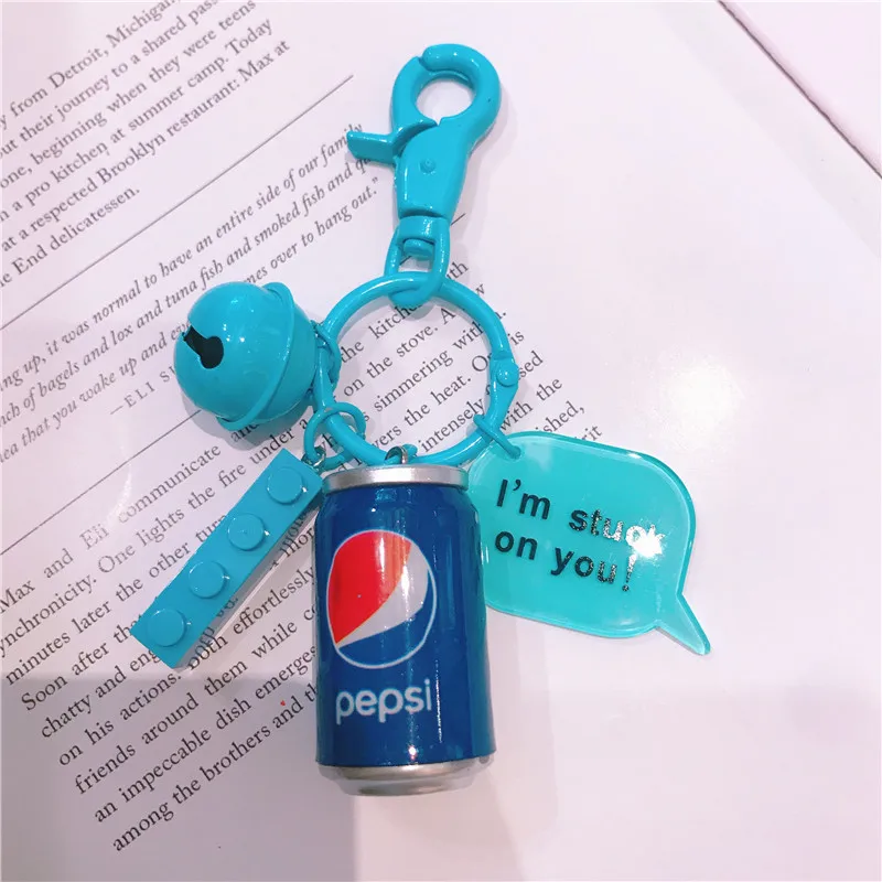 Новый стиль от поп Can колы бутылка брелок женский Смола моделирование напиток