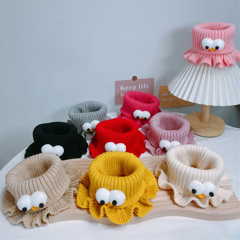 

Детский плюшевый вязаный нагрудник шарф эластичный снуд воротник зимний теплый ветрозащитный мультяшный кролик милый детский шерстяной ш...