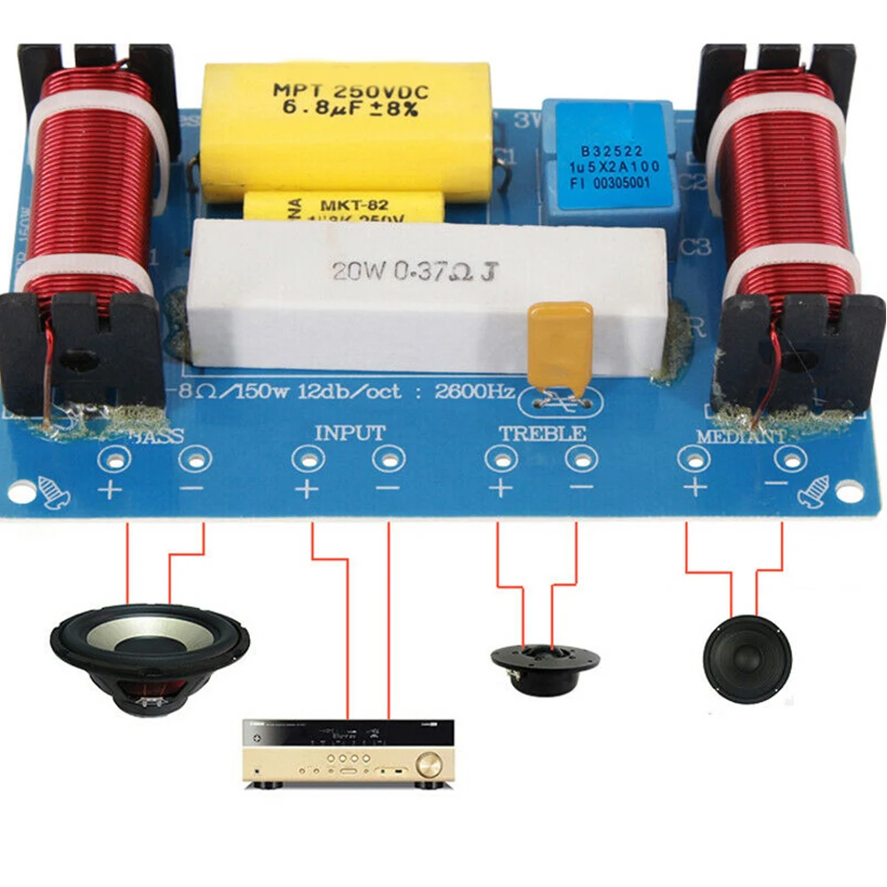 Кроссовер фильтр домашний аудио инструмент делитель частоты практично для