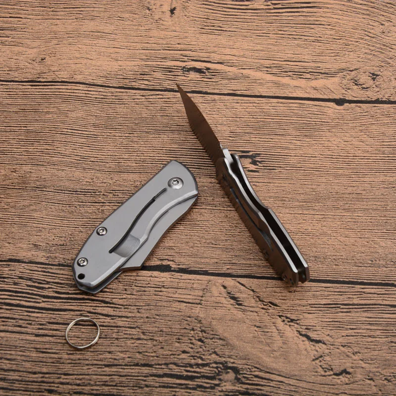 Горячие маленький карманный складной нож 440C Лезвие все стальные ручки Открытый