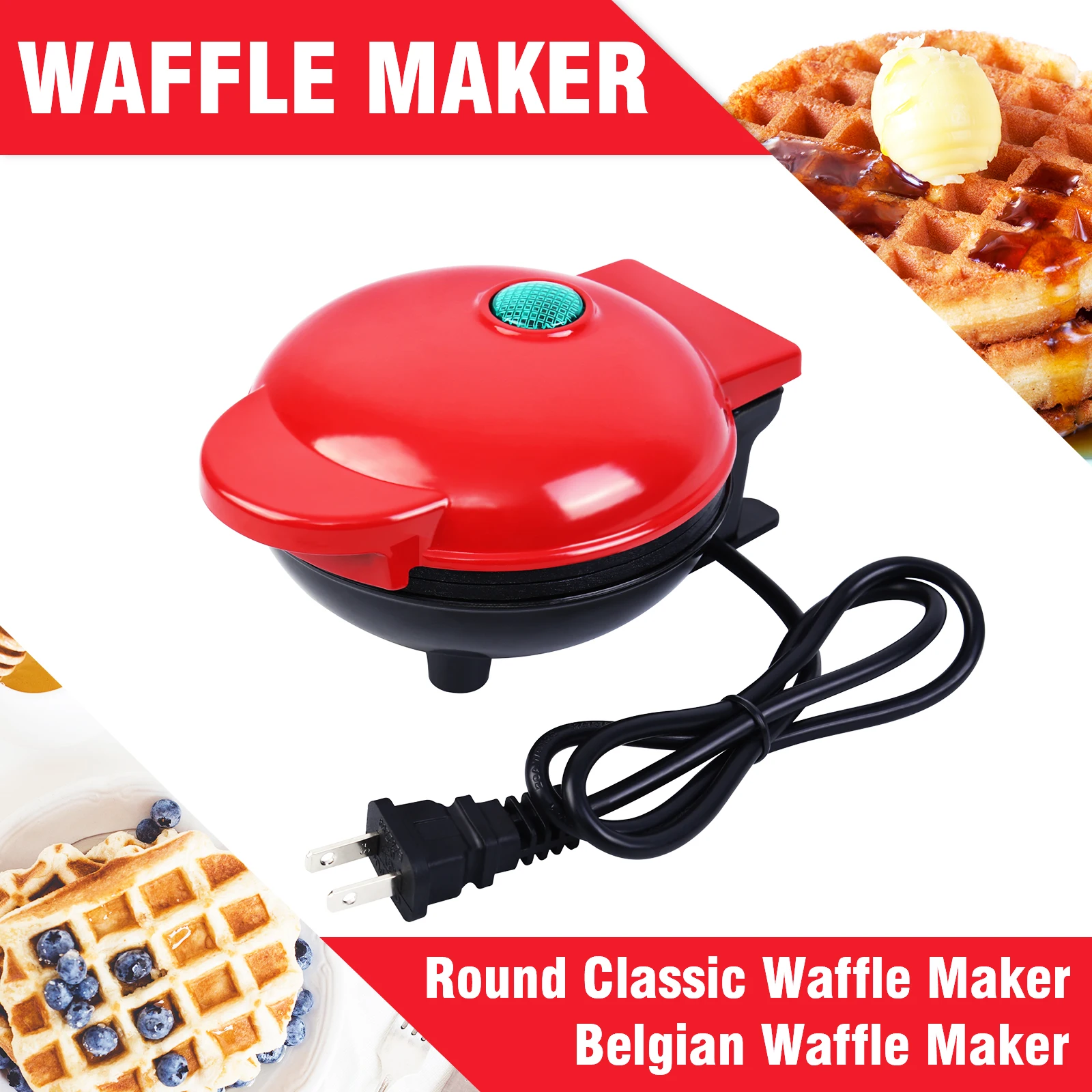 

Portable Home Mini Breakfast Machine Waffle Maker Egg Cake Oven Pan Eggette Machine Mini Waffle Pot