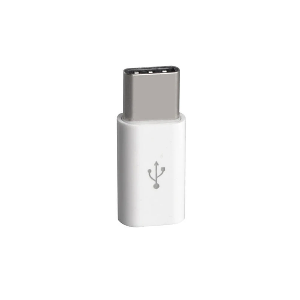 Двойной цвет usb type C OTG адаптер для USB C штекер для Micro USB Женский Кабельные конвертеры для samsung S10 huawei USB для type-c OTG - Цвет: Белый