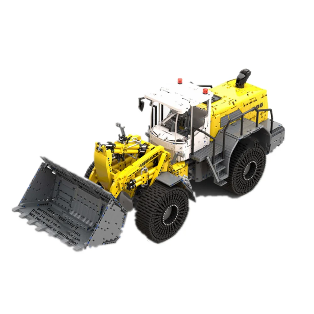 Kaufen Auto Dekorationen Kinder Geschenke Erwachsene Bausteine Liebherr L586 Loader Elektrische Fernbedienung Modell MOC-49777 Neue Technolo