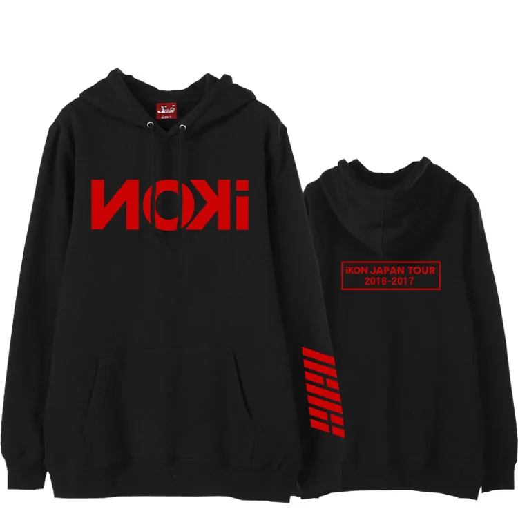 Корейский модный пуловер с принтом Kpop Ikon Japan Tour Женская Толстовка Harajuku уличная