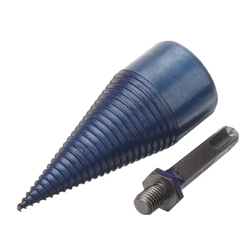 

32/42mm Blue Coated HSS Firewood Splitter Drill Bit Hexagon Square Round Shank Wood Drilling Tools Firewood Chopper Breaker
