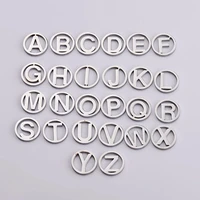 round letter stainless steel letter a z initials charms diy necklace bracelet for jewelry making mirror polish wholesale26pcs