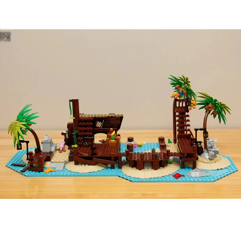 2020 boat model Pirates of Barracuda Bay 21322 Ship Building blocks blocks Blocks Toys Kids christmas Gift images - 6