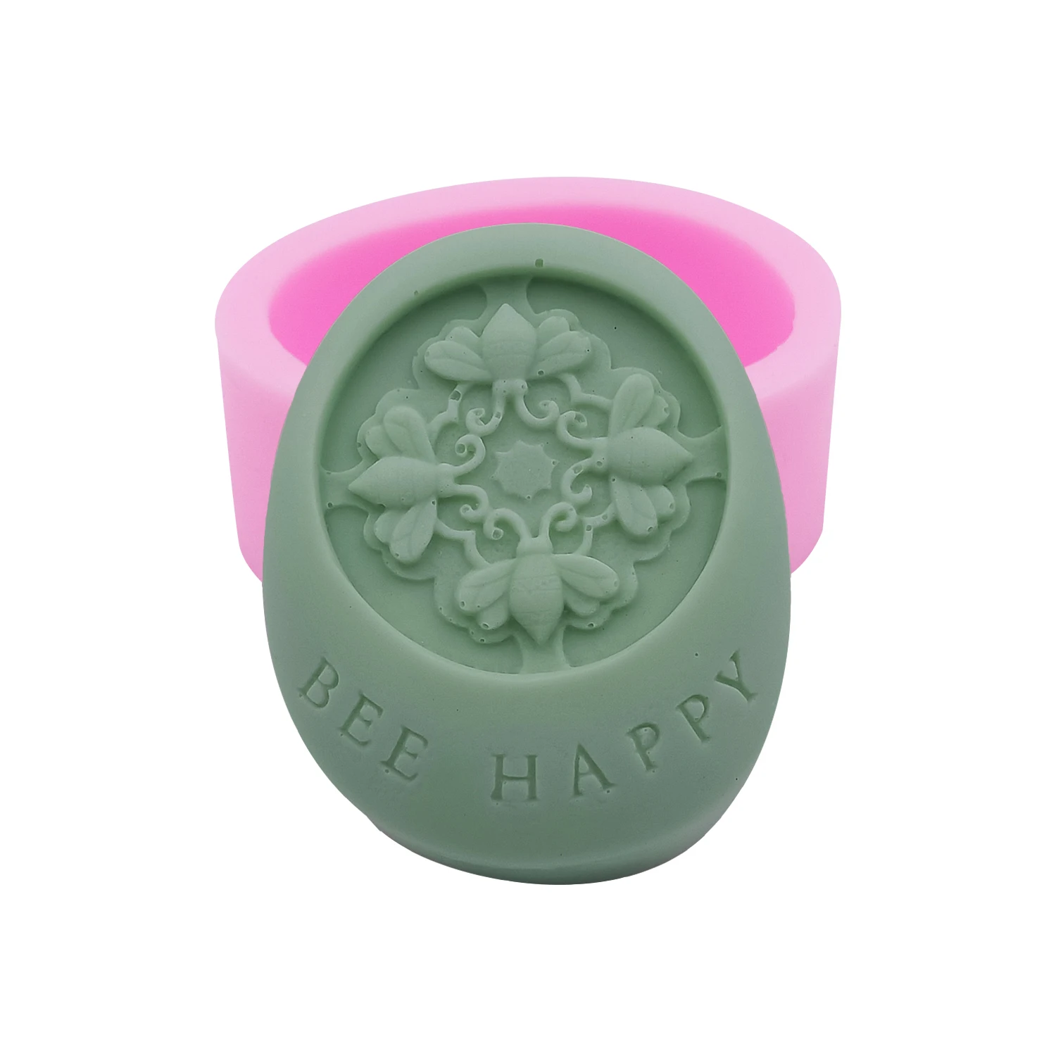 

Monqui 3D Bee Happy Silicone Soap Molds Candle Molds Art Craft Molds Resin Molds