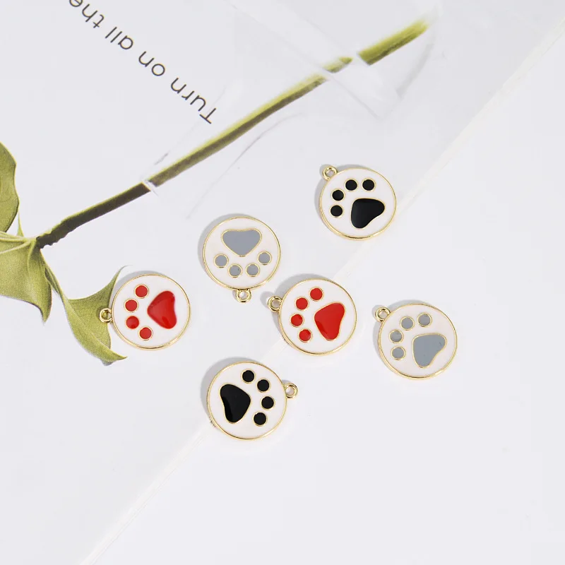 10 звёзд эмалированные Подвески в виде собачьей лапы металлическая подвеска