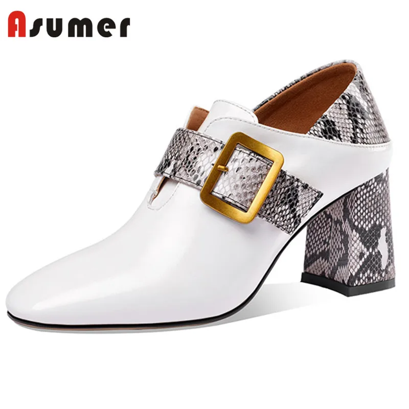 ASUMER/женские туфли лодочки из лакированной кожи наивысшего качества 2020 размера