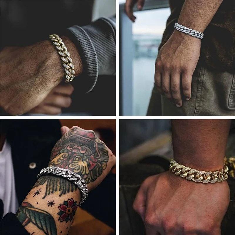 

2020 Fashion Cuban Bracelet Hiphop Diamond Bracelet