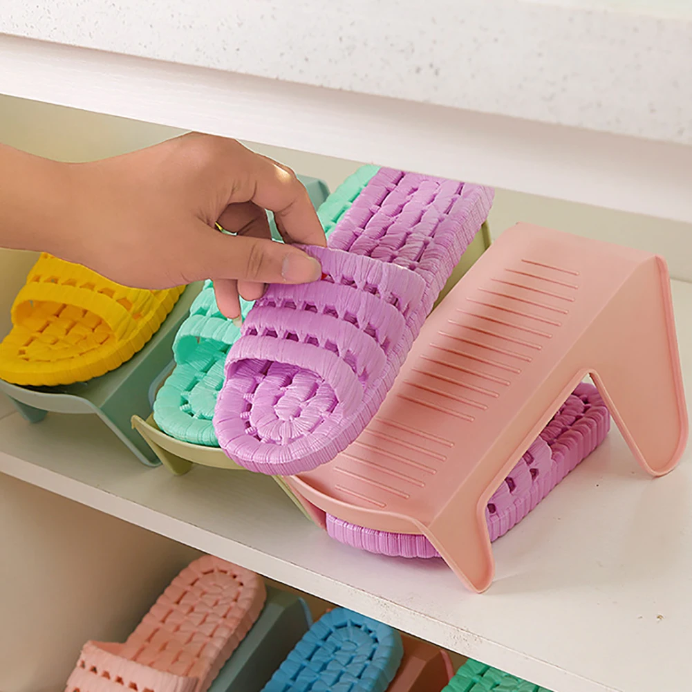 1 шт. модная пластиковая стойка для обуви органайзер экономия пространства