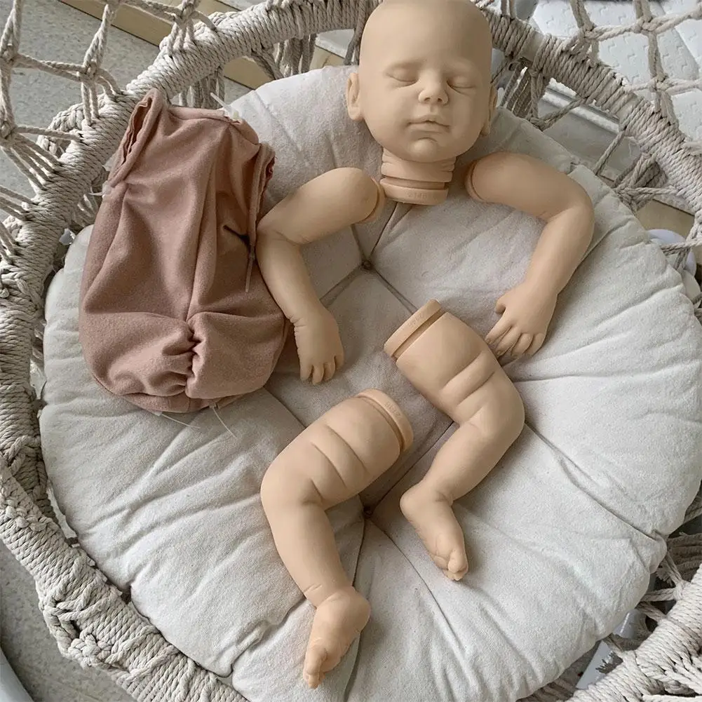 

20inch Reborn Dolls Kit Sleeping Baby Lifelike Sweet Dolls Baby Unfinished Touches Real Parts DIY Soft Z3D0