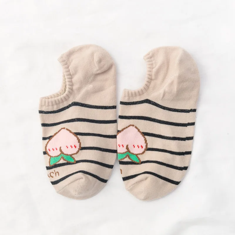 

Summer Women's Socks Cartoon Pineapple Strawberry Fruit Cotton Socks Casual Shallow Mouth Invisible Boat Socks Woman Wholesale