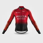 Зимняя флисовая Термоодежда 2021 ARKEA SAMSIC TEAMRED, только с длинным рукавом, велосипедная одежда, велосипедный Размер