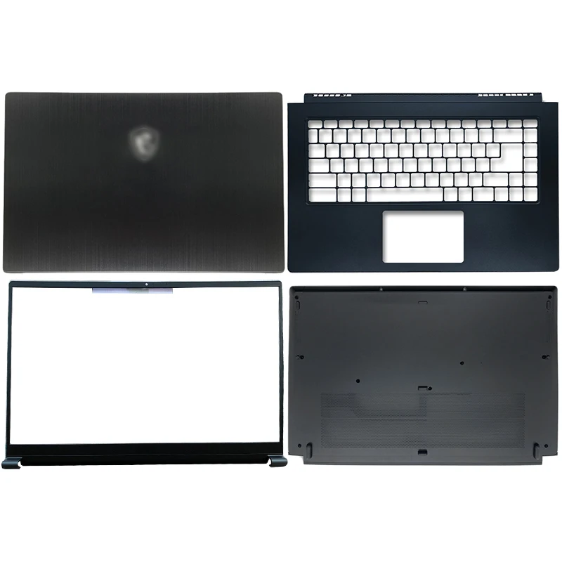 

For MSI Modern 15 M15 MS-1551 Laptop LCD Back Cover/Front Bezel/Palmrest/Bottom Case Black