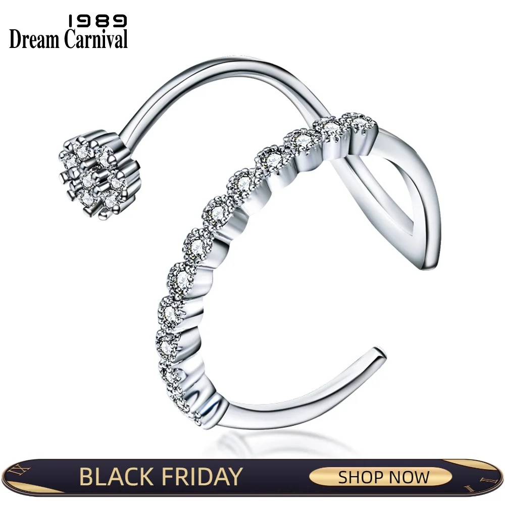 Женское кольцо DreamCarnival медное с белым кубическим цирконием WA11493 1989 | Украшения и