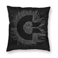 commodore circuits square pillowcase polyester linen velvet pattern zip decor pillow case room cushion cover 18