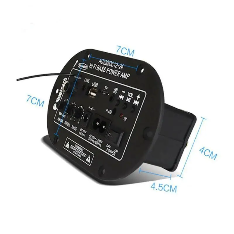 Плата усилителя мощности Bluetooth усилитель USB ЦАП FM-радио TF-плеер 2021 30 Вт мощный