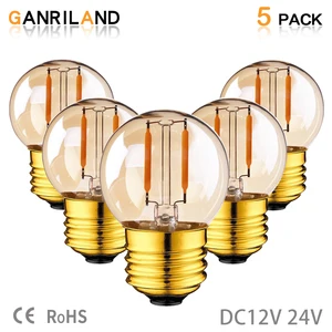 Светодиодная лампа GANRILAND E27, 12 В, 24 В, 1 Вт, Е14, дневсветильник, белый, низкое напряжение, Е12, Е14 светодиодный светодиодная лампа, освесветильник для дома, локомотива