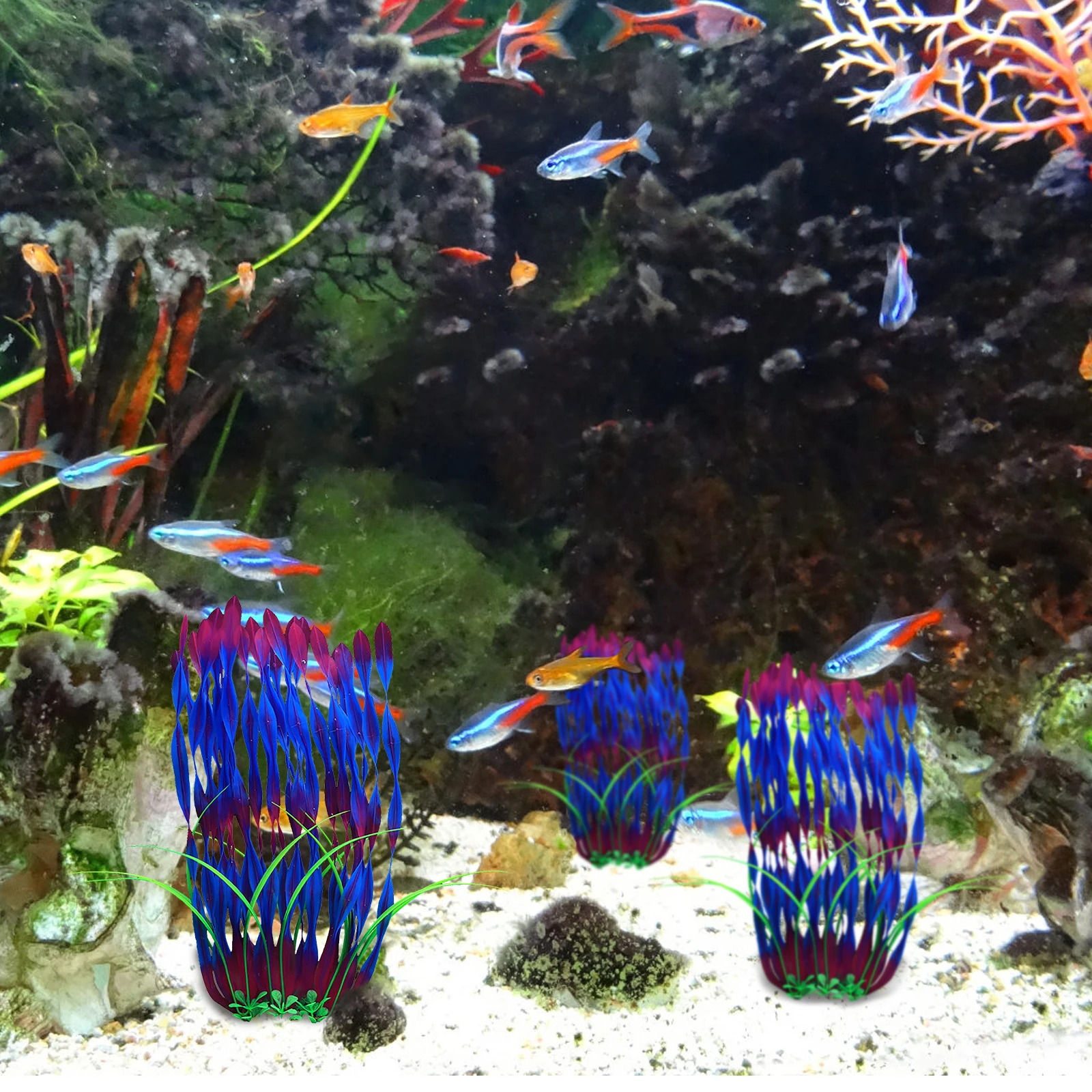 Artificial Large Aquatic Aquarium Plants Fish Tank Simulation Creature Decoration Decorative Decor Wholesale | Дом и сад