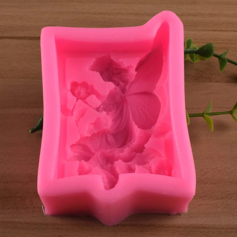 Фея Ангел форма 3D смолы для пластилина, силиконовые формы DIY мыло ручной работы плесень силикагель плесень помадка торт плесень шоколадное печенье плесень