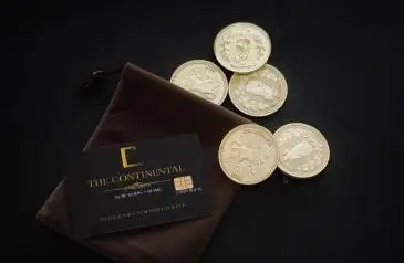 5pcs coin with card Фильм Джон уик Косплей Опора Джон Вик сплав цинка Золотая коллекция монеты с континентальной картой отеля - Цвет: 5pcs coin with card