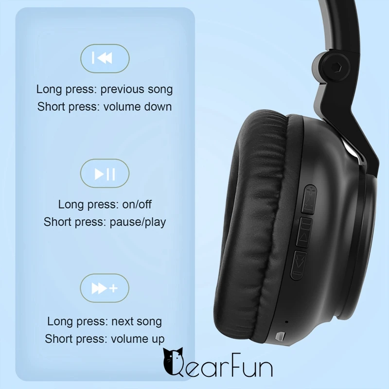 Беспроводные наушники для телефона с микрофоном Детские стереонаушники милым