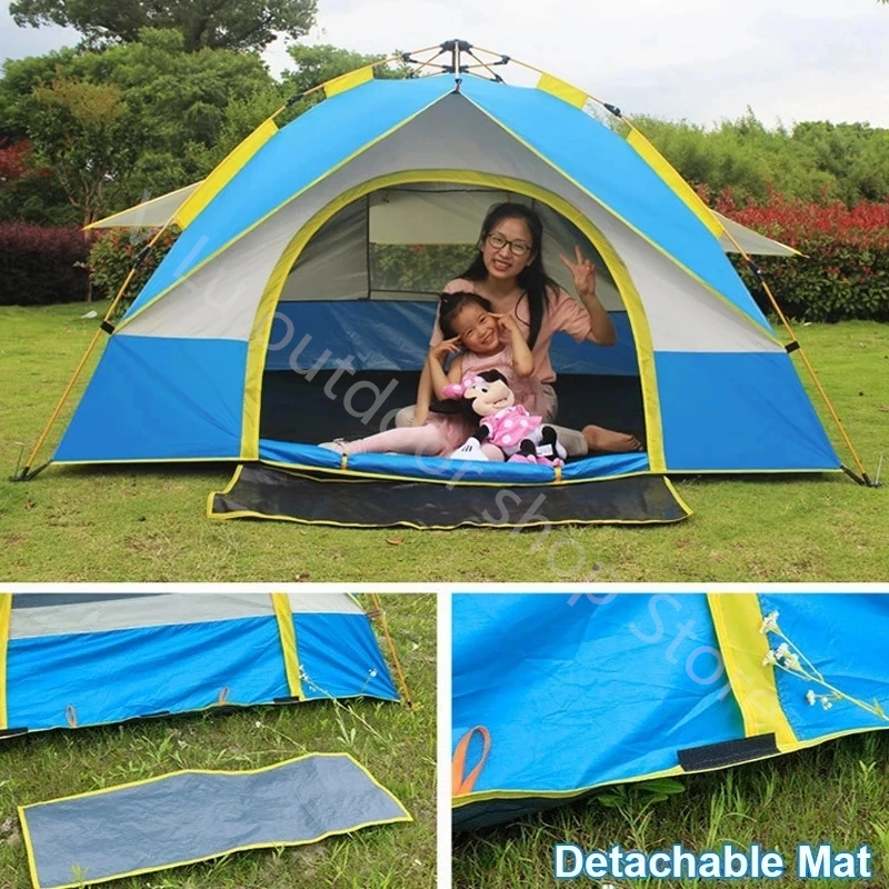 

1-2 Person/3-4 Person Easy Instant Setup Tourist Family Backpacking Tent for Hiking Travel Fishing Automatic Camping Tent