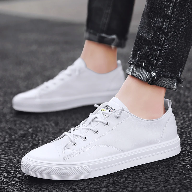 Лоферы мужские из натуральной кожи дышащие мягкие без застежки повседневная