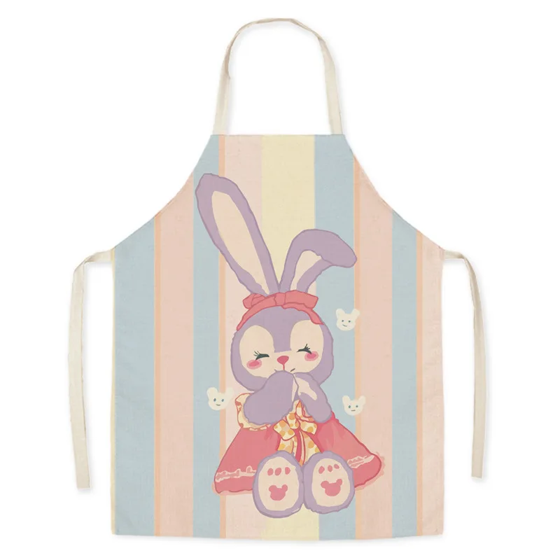 Льняной Фартук с принтом Медвежонок | Игрушки и хобби