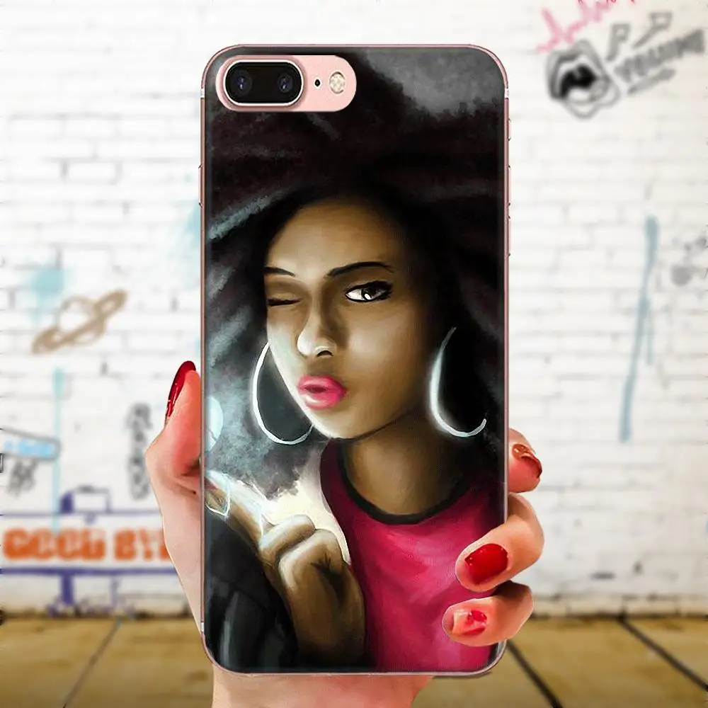 Афро Королева Poppin для Xiaomi Redmi Mi 4 7A 9T K20 CC9 CC9e Note 7 9 Y3 SE Pro Prime Go Play мягкий резиновый