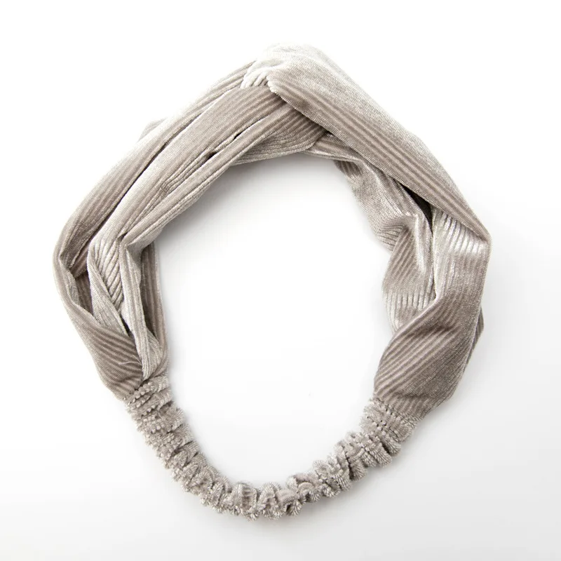 Новые женские весенние замшевые мягкие однотонные повязки на голову Винтажные