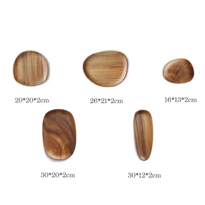 Деревянная подставка для закусок фруктов сковорода из цельной древесины поднос