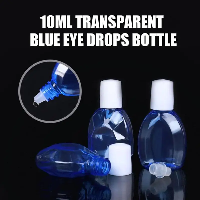 

1Pcs 10Ml Transparent Blue Plastic Empty Dropping Bottles Essence Parfums Drop Containers Style New Eye Empty Liquid W6Z6