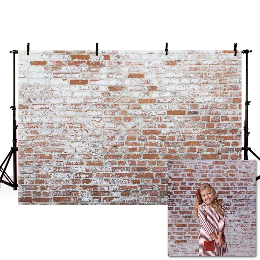 

Фон Mehofond с изображением сломанной кирпичной стены, белый, красный фон для детского дня рождения, фотография, Декор, баннер, фотостудия, фотос...