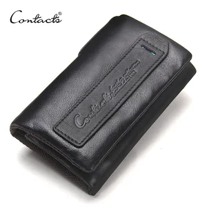 CONTACT'S Кожаная высококачественная  сумочка для хранения ключей  и денег домработница в винтажном стиле 2019