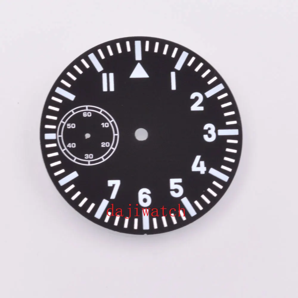 38 9 мм с черным циферблатом светящийся Регулируемый мужской t ETA 6497 или Seagull st36