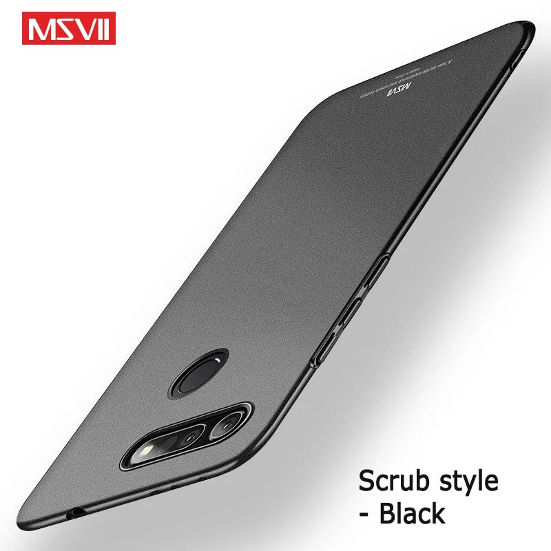 Scrub Black Honor View 20 чехол MSVII Тонкий матовый чехол для huawei Honor View 20 V20 чехол PC чехол для huawei Honor View 10 Lite V10 чехол - Цвет: Scrub Black