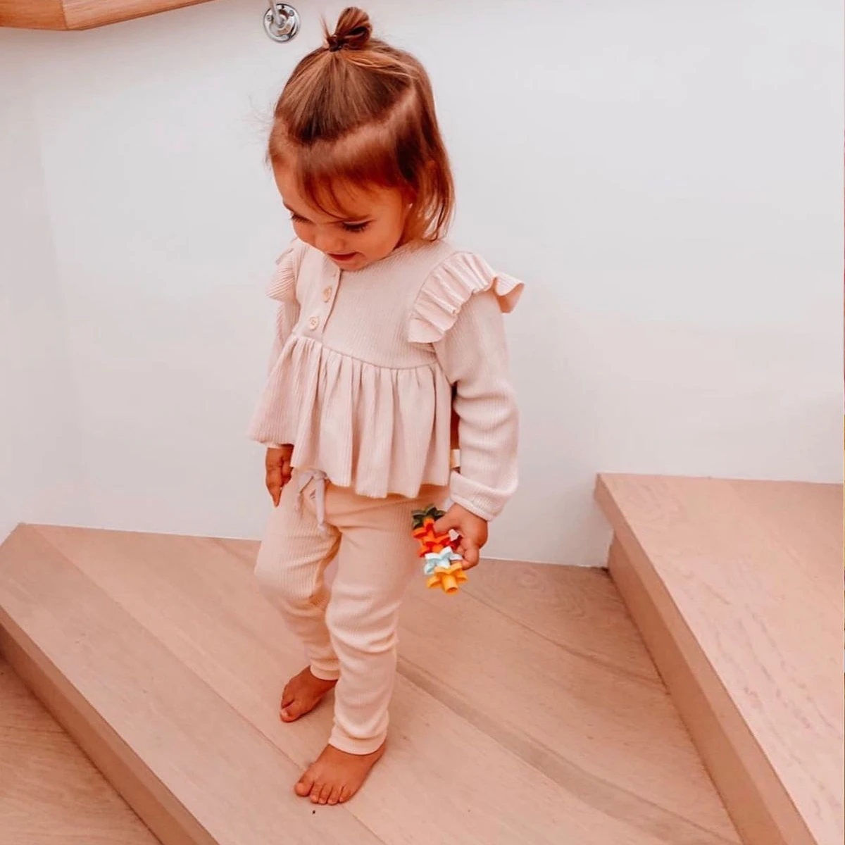 

Infant Kids Baby Girls 0-4T Cotton 2PCs Set Outfits Long Sleeve Tops + Long Pants Autumn