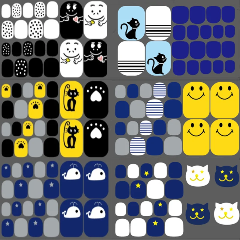 22 Типсы новый стиль лак для ногтей наклейки маникюра фольга самоклеющиеся